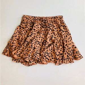 Leopard Print Flowy Skirt
